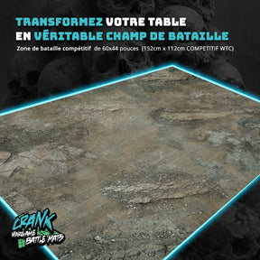 Marais / Canyon  60x44 - Recto/Verso- Tapis de jeu compétitif Battle mat crank-wargame