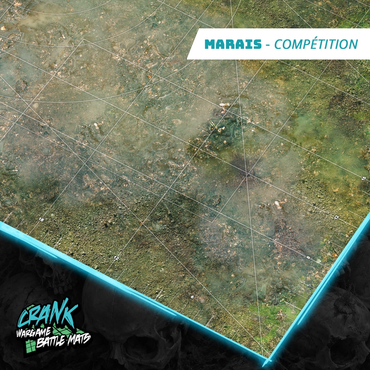 Marais / Canyon  60x44 - Recto/Verso- Tapis de jeu compétitif Battle mat crank-wargame