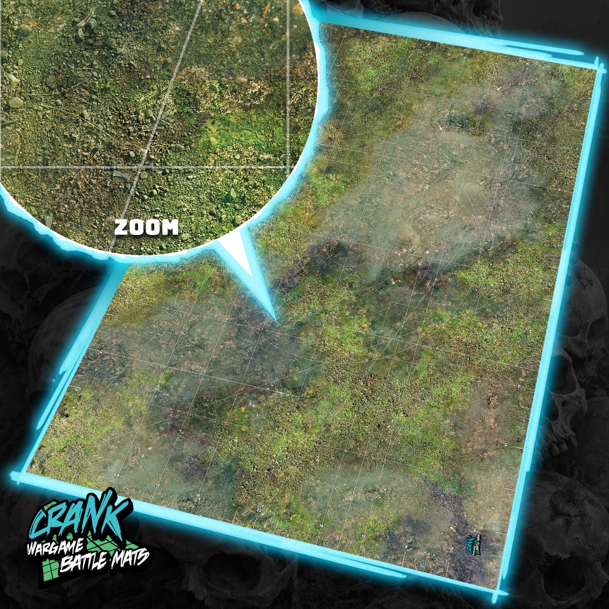 Marais / Canyon  60x44 - Recto/Verso- Tapis de jeu compétitif Battle mat crank-wargame