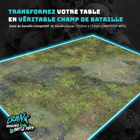 Marais / Canyon  60x44 - Recto/Verso- Tapis de jeu compétitif Battle mat crank-wargame