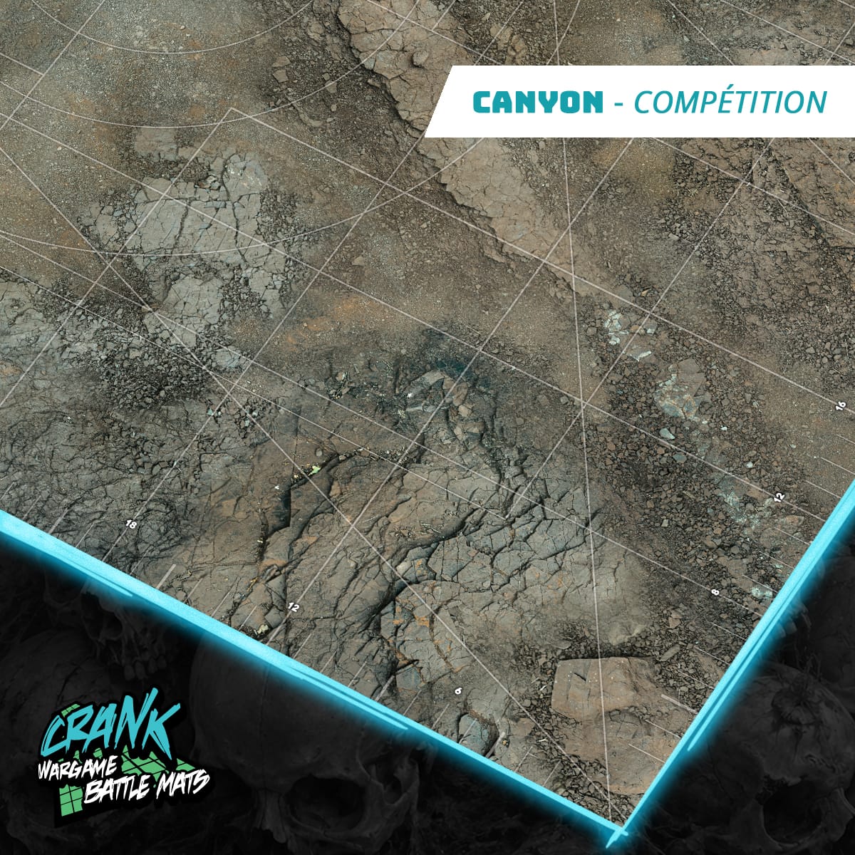 Marais / Canyon  60x44 - Recto/Verso- Tapis de jeu compétitif Battle mat crank-wargame