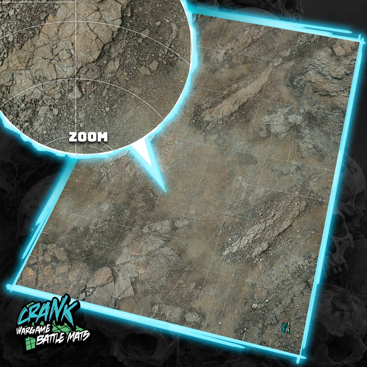Marais / Canyon  60x44 - Recto/Verso- Tapis de jeu compétitif Battle mat crank-wargame