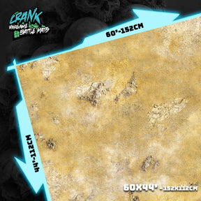 Desert 60x44 Avec zone de déploiement Wh40k - Tapis de jeu compétitif Battle mat crank-wargame