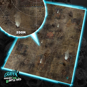 Tapis de jeu - 60x44 - Recto/Verso- Tapis de jeu compétitif - Desert / Fog Zone Battle mat crank-wargame