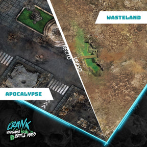 Apocalypse & wasteland - 60X44 - Tapis de Jeu Urbain et Wasteland Battle mat crank-wargame