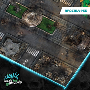 Apocalypse & wasteland - 60X44 - Tapis de Jeu Urbain et Wasteland Battle mat crank-wargame