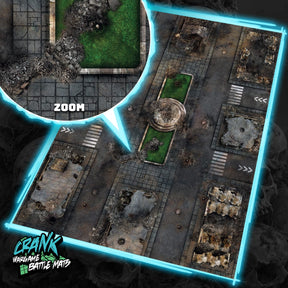 Apocalypse & wasteland - 60X44 - Tapis de Jeu Urbain et Wasteland Battle mat crank-wargame