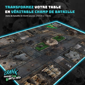 Apocalypse & wasteland - 60X44 - Tapis de Jeu Urbain et Wasteland Battle mat crank-wargame