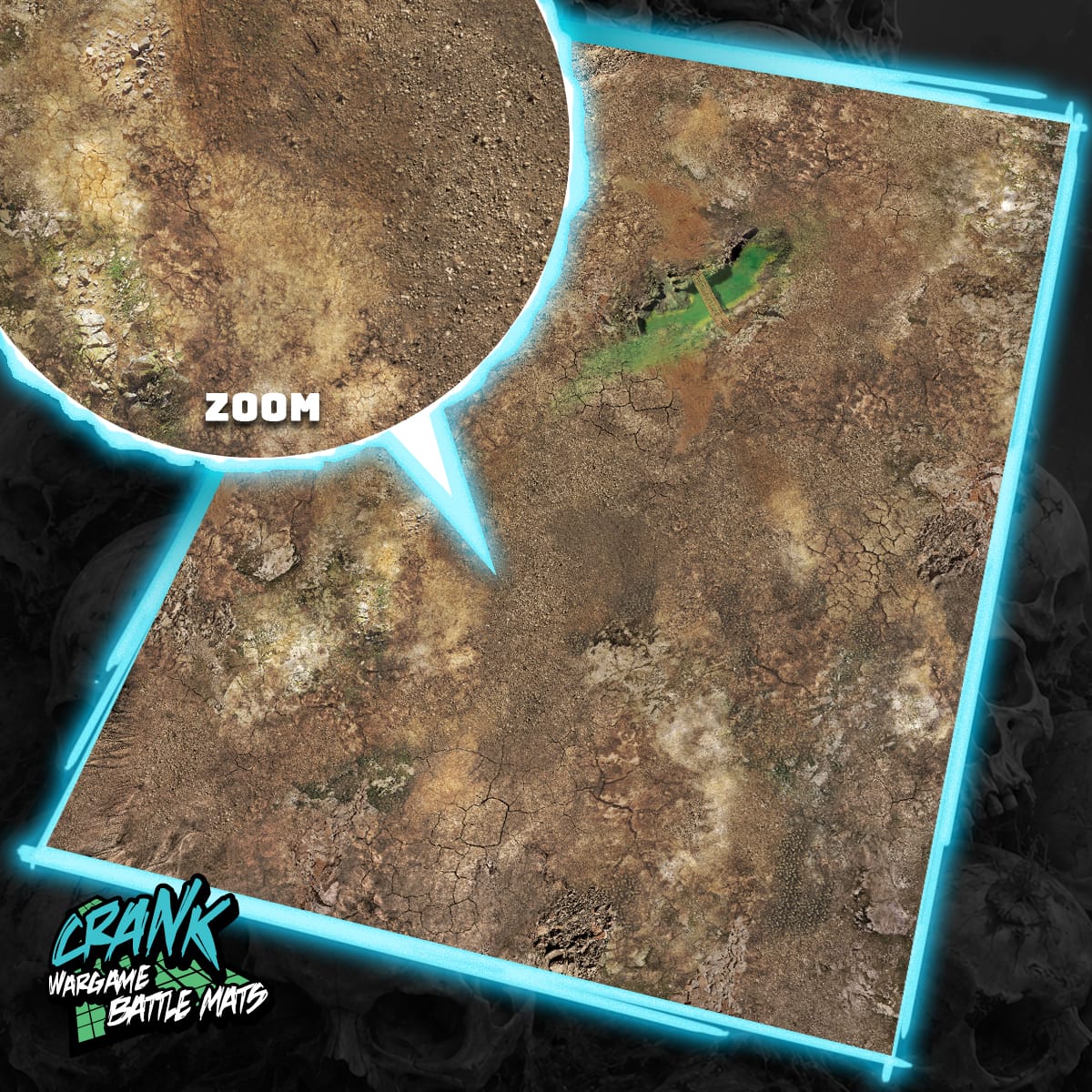 Apocalypse & wasteland - 60X44 - Tapis de Jeu Urbain et Wasteland Battle mat crank-wargame