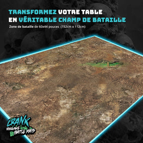 Apocalypse & wasteland - 60X44 - Tapis de Jeu Urbain et Wasteland Battle mat crank-wargame