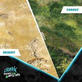 Forest & Desert - 60X44 - Tapis de jeu Recto Verso Battle mat crank-wargame