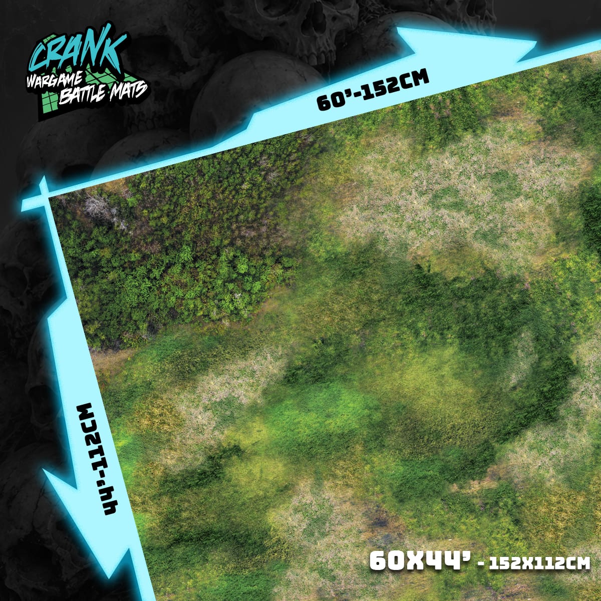 Forest & Desert - 60X44 - Tapis de jeu Recto Verso Battle mat crank-wargame