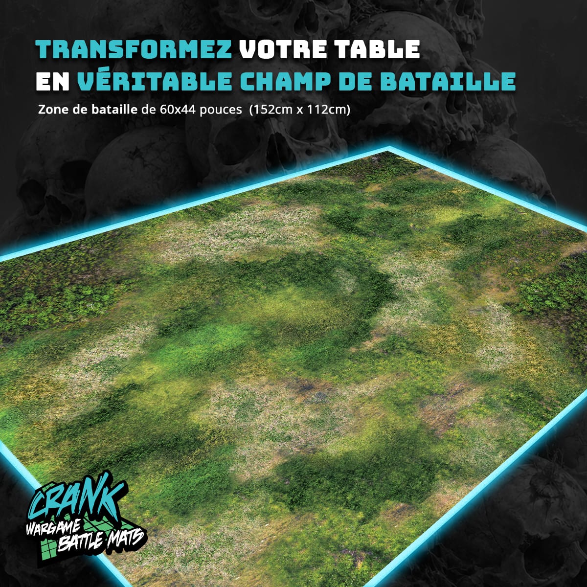 Forest & Desert - 60X44 - Tapis de jeu Recto Verso Battle mat crank-wargame