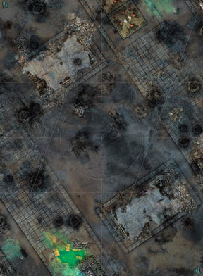 Recto/Verso Wh40k avec zone de déploiements 60x44 - Street/Mars