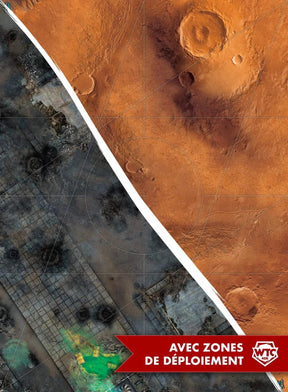 Recto/Verso Wh40k avec zone de déploiements 60x44 - Street/Mars