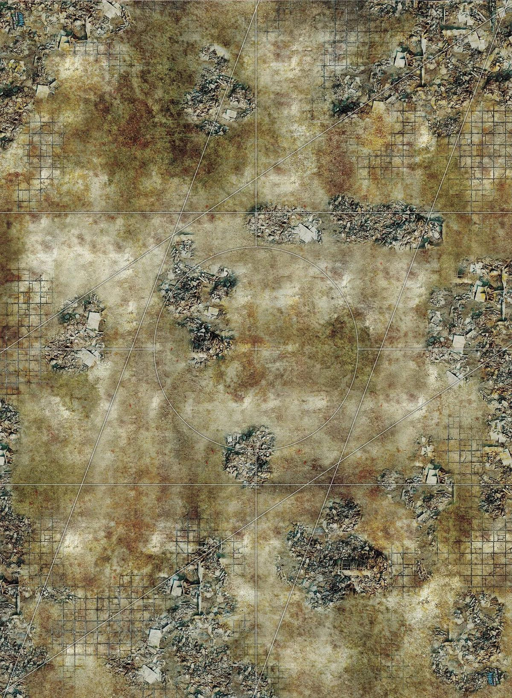 Battlezone 60x44 With Wh40k Deployment Zone - Competitive Gaming Mat