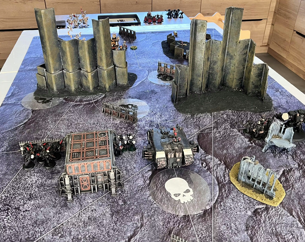 Concrete 60x44 With deployment zone Wh40k - Competitive play mat