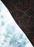 Lava / Winter - 60X44 - Game mat Recto Verso Battle mat crank-wargame