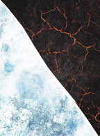 Lava / Winter - 60X44 - Game mat Recto Verso Battle mat crank-wargame
