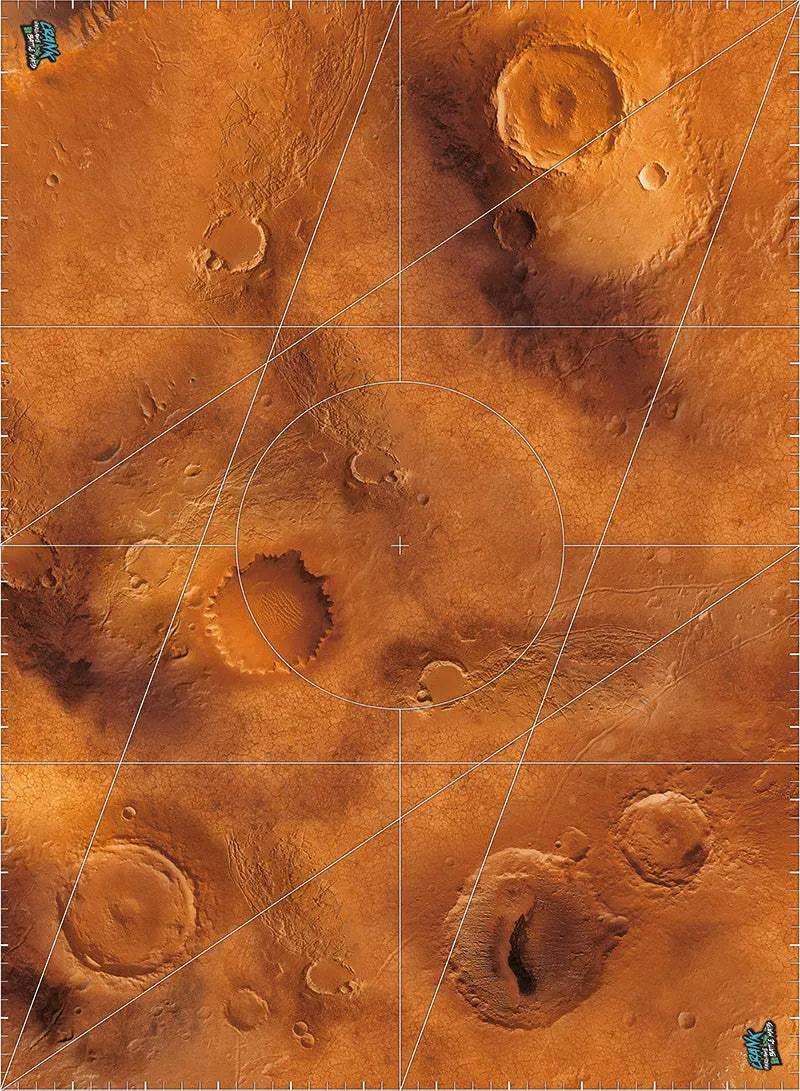 Mars 60x44 Avec zone de déploiement Wh40k - Tapis de jeu compétitif