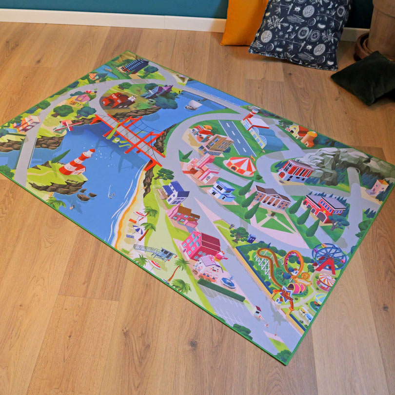 Tapis de jeu exploration pour enfants Geek - 150x100cm - Tapis chifoumi