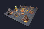 Lava / Winter - 60X44 - Game mat Recto Verso Battle mat crank-wargame