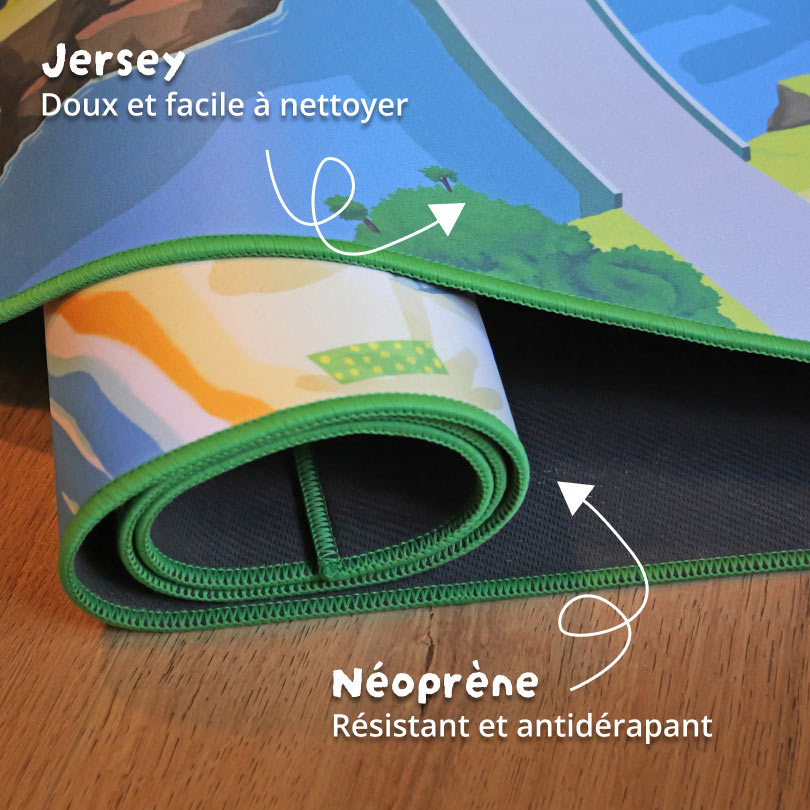 Tapis de jeu exploration pour enfants Geek - 150x100cm - Tapis chifoumi