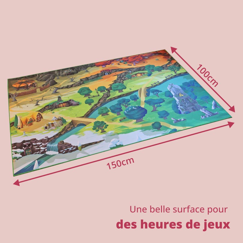 Tapis de jeu exploration pour enfants Geek - 150x100cm - Tapis chifoumi