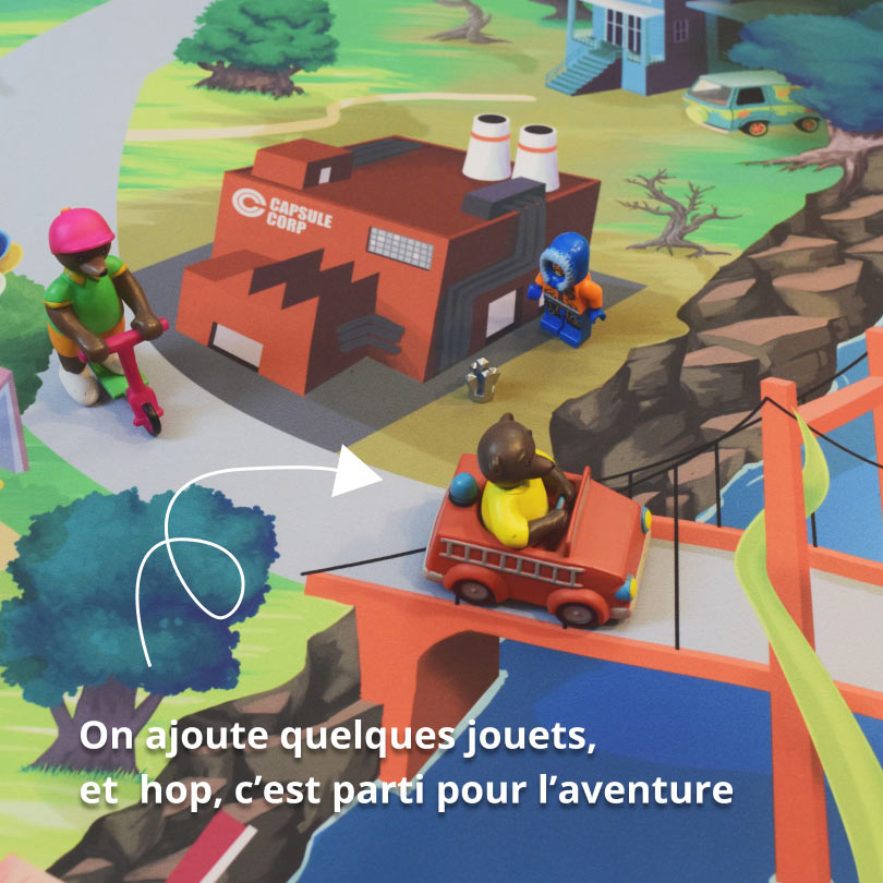 Tapis de jeu exploration pour enfants Geek - 150x100cm - Tapis chifoumi