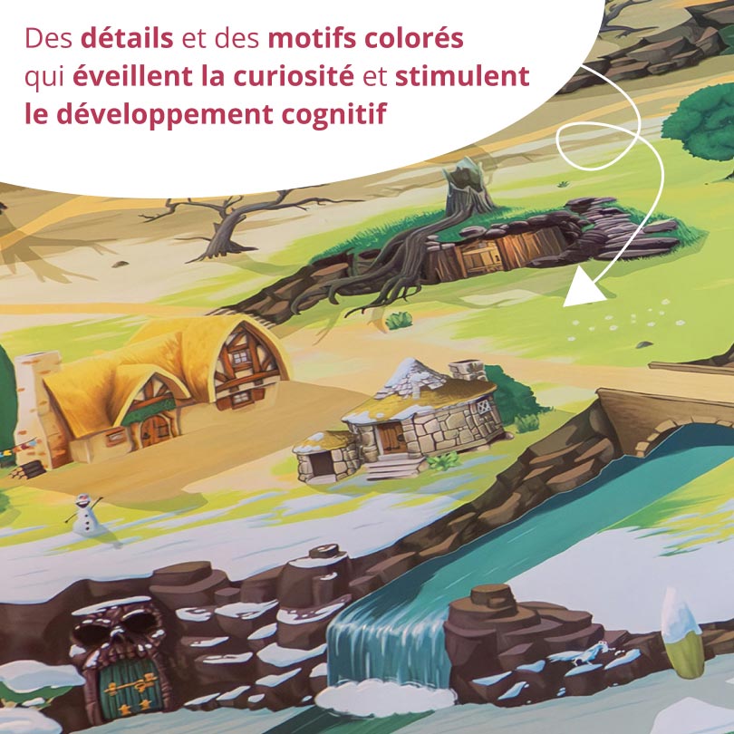 Tapis de jeu exploration pour enfants Geek - 150x100cm - Tapis chifoumi