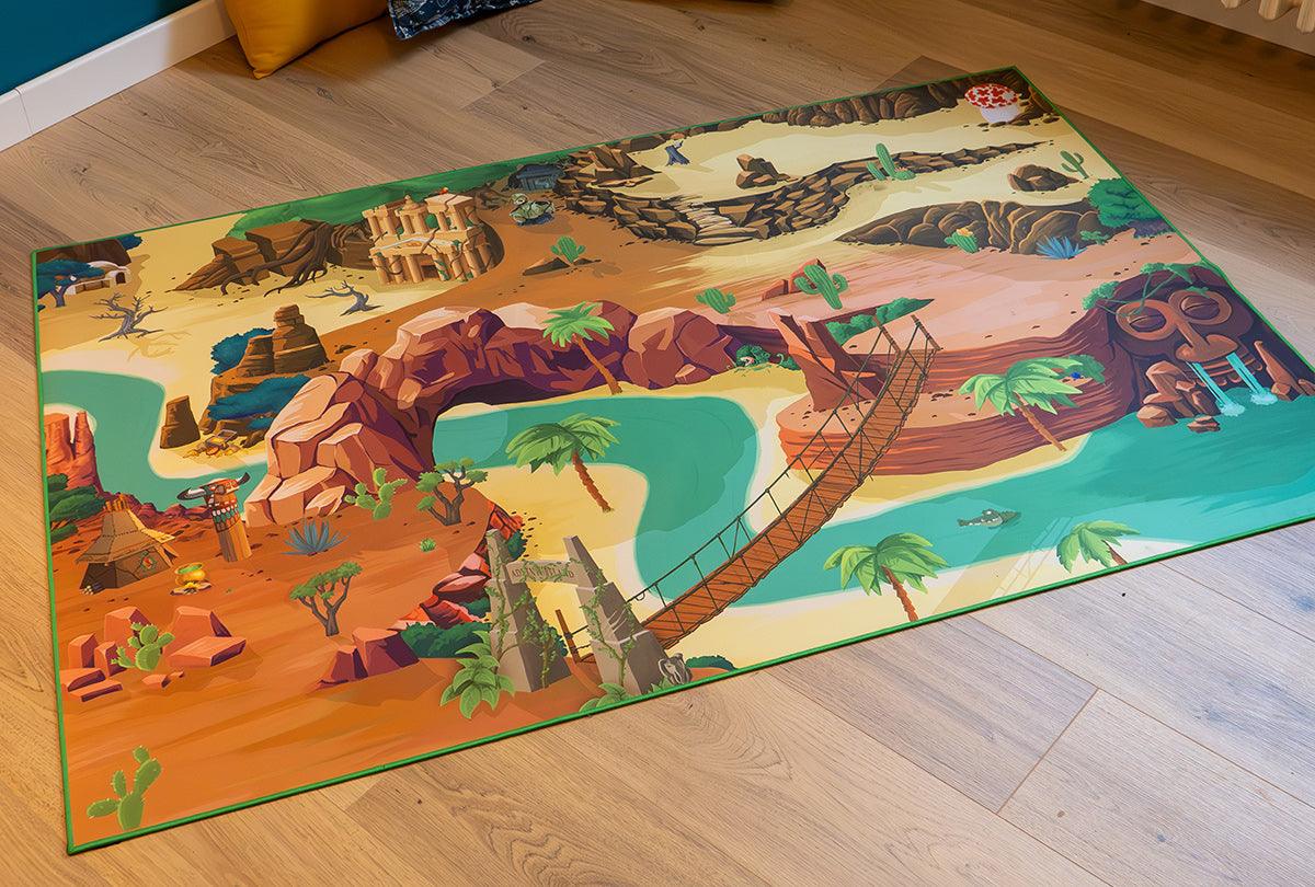 Tapis de jeu exploration pour enfants Geek - 150x100cm - Tapis chifoumi