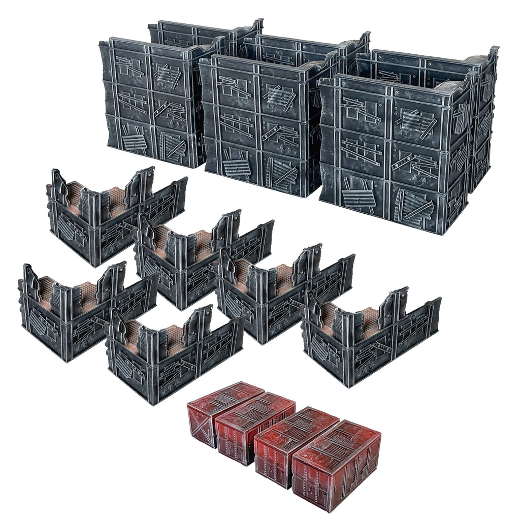 Warhammer 40k BIG Terrain Set - 16 elements peints
