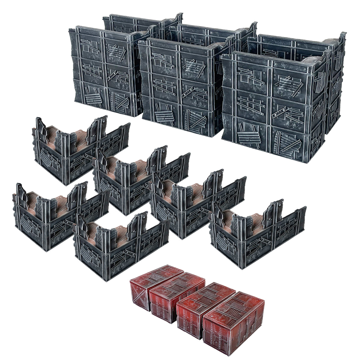 Warhammer 40k BIG Terrain Set - 16 elements peints