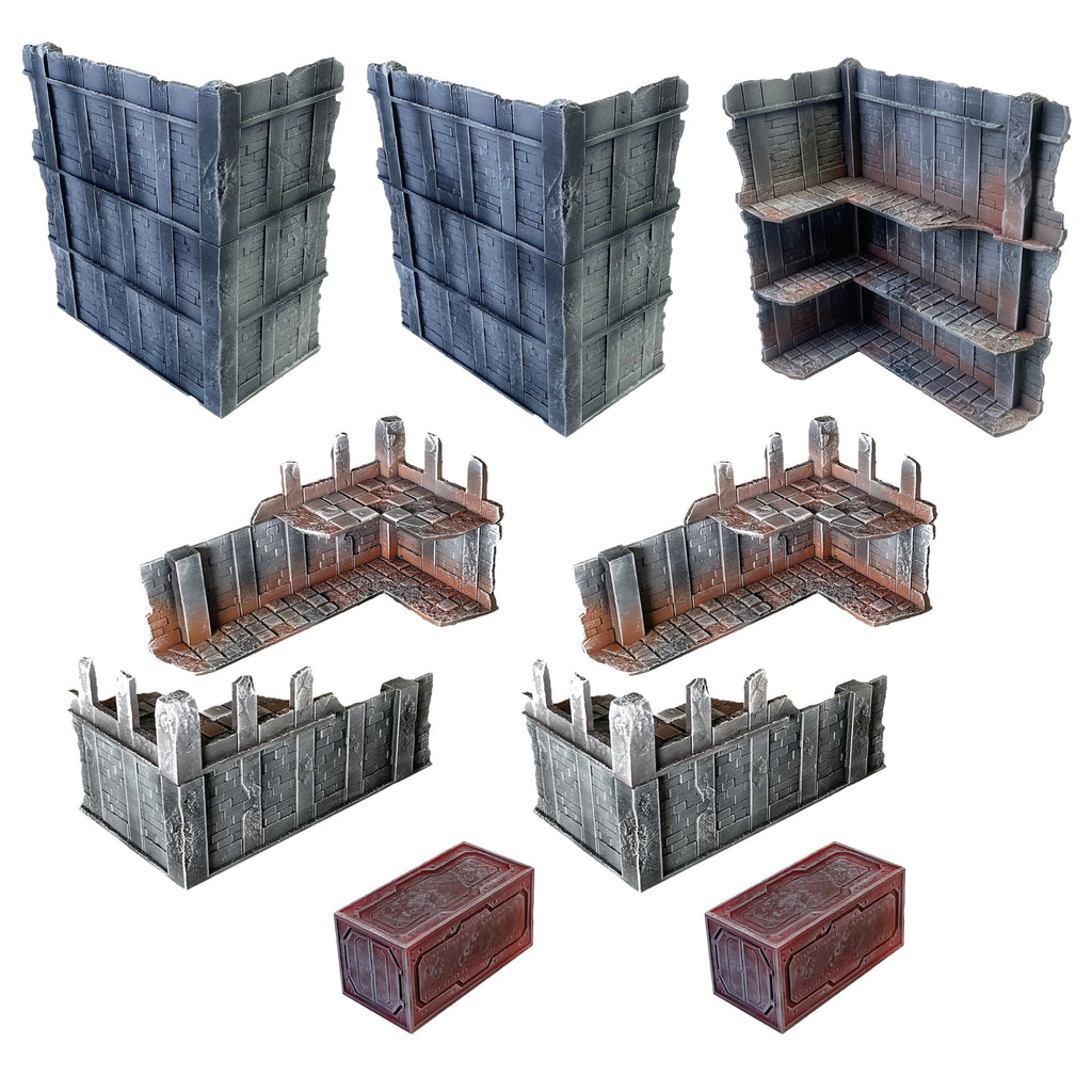 Warhammer 40k Terrain Set PEINT - DEMI TABLE