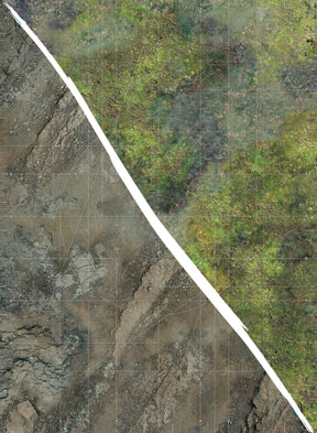 Marais / Canyon  60x44 - Recto/Verso- Tapis de jeu compétitif Battle mat crank-wargame