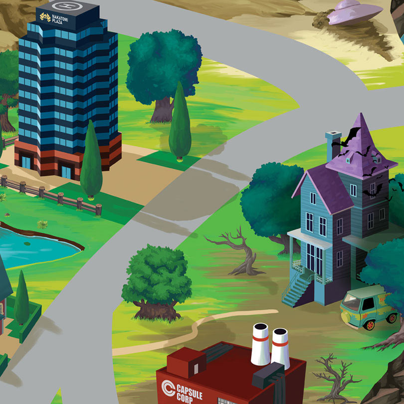 Tapis de jeu exploration pour enfants Geek - 150x100cm - Tapis chifoumi