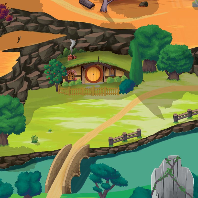 Tapis de jeu exploration pour enfants Geek - 150x100cm - Tapis chifoumi