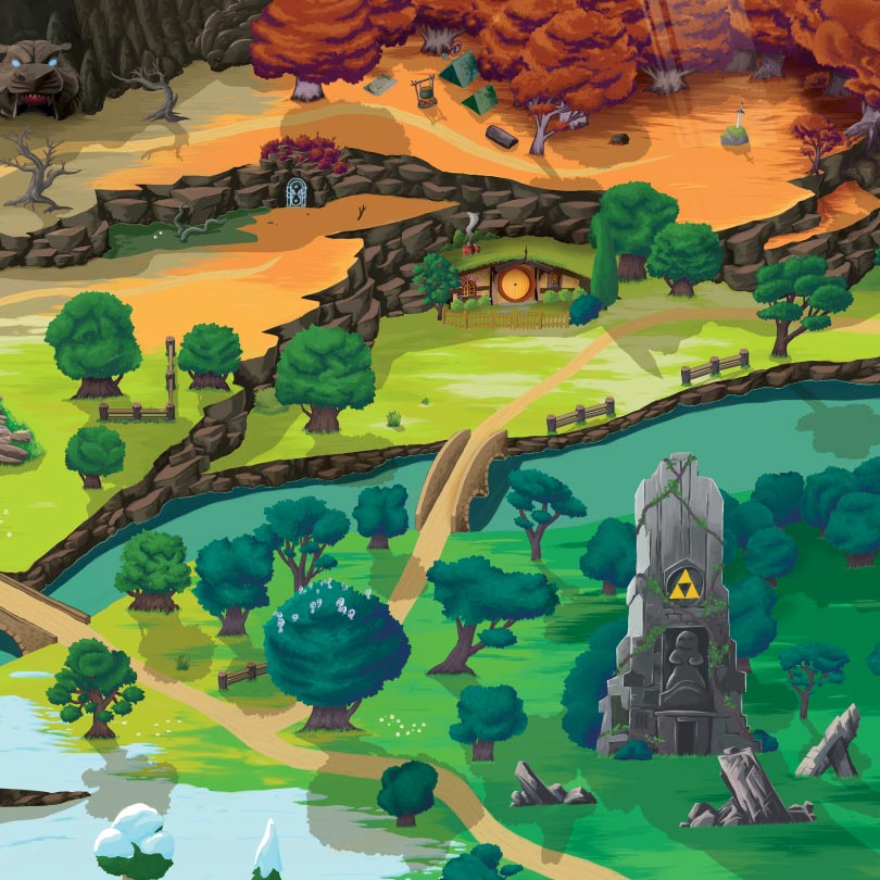 Tapis de jeu exploration pour enfants Geek - 150x100cm - Tapis chifoumi