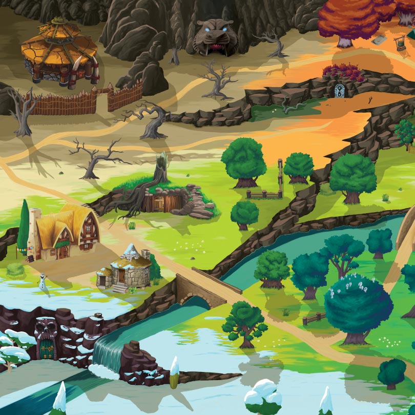 Tapis de jeu exploration pour enfants Geek - 150x100cm - Tapis chifoumi