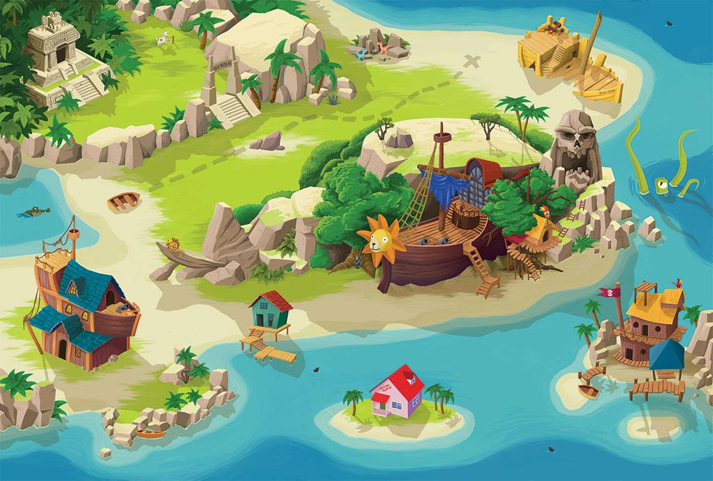 Tapis de jeu exploration pour enfants Geek - 150x100cm - Tapis chifoumi