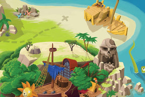 Tapis de jeu exploration pour enfants Geek - 150x100cm - Tapis chifoumi