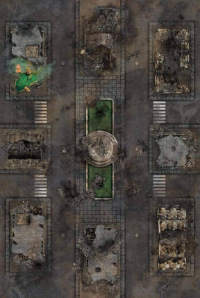 Apocalypse & wasteland - 60X44 - Tapis de jeu Recto Verso game mat battle mats play mats tapis jeu crank-wargame