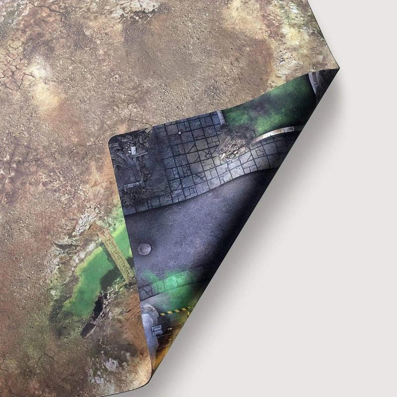 Apocalypse / Wasteland - Recto / Verso -44x30 game mat battle mats play mats tapis jeu crank-wargame