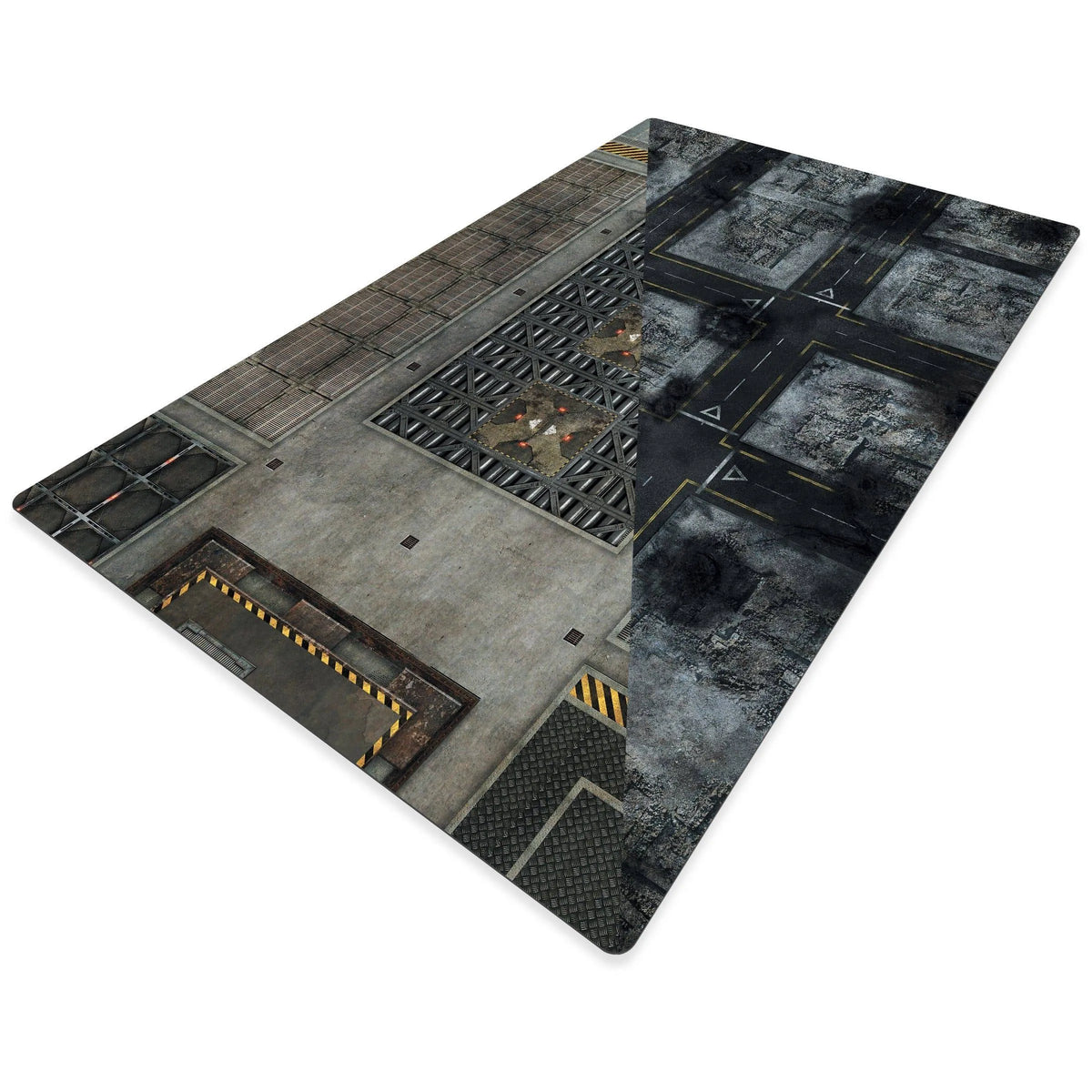 crank-wargame Battle mat Industry / Neutral Road - 72X48 - Game mat Recto Verso