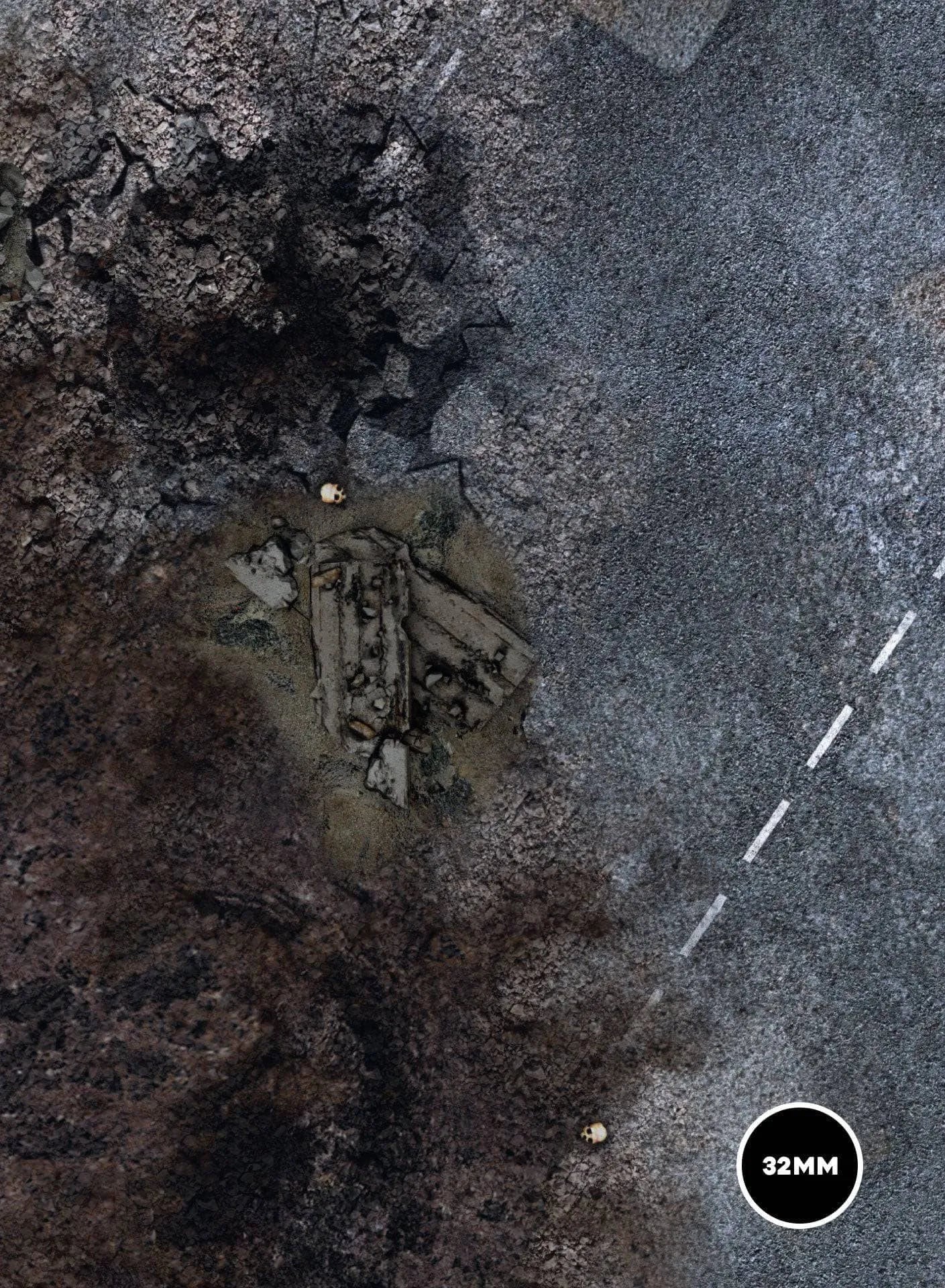 Mars / Checkpoint - 72X48 - Game mat Recto Verso game mat battle mats play mats tapis jeu crank-wargame