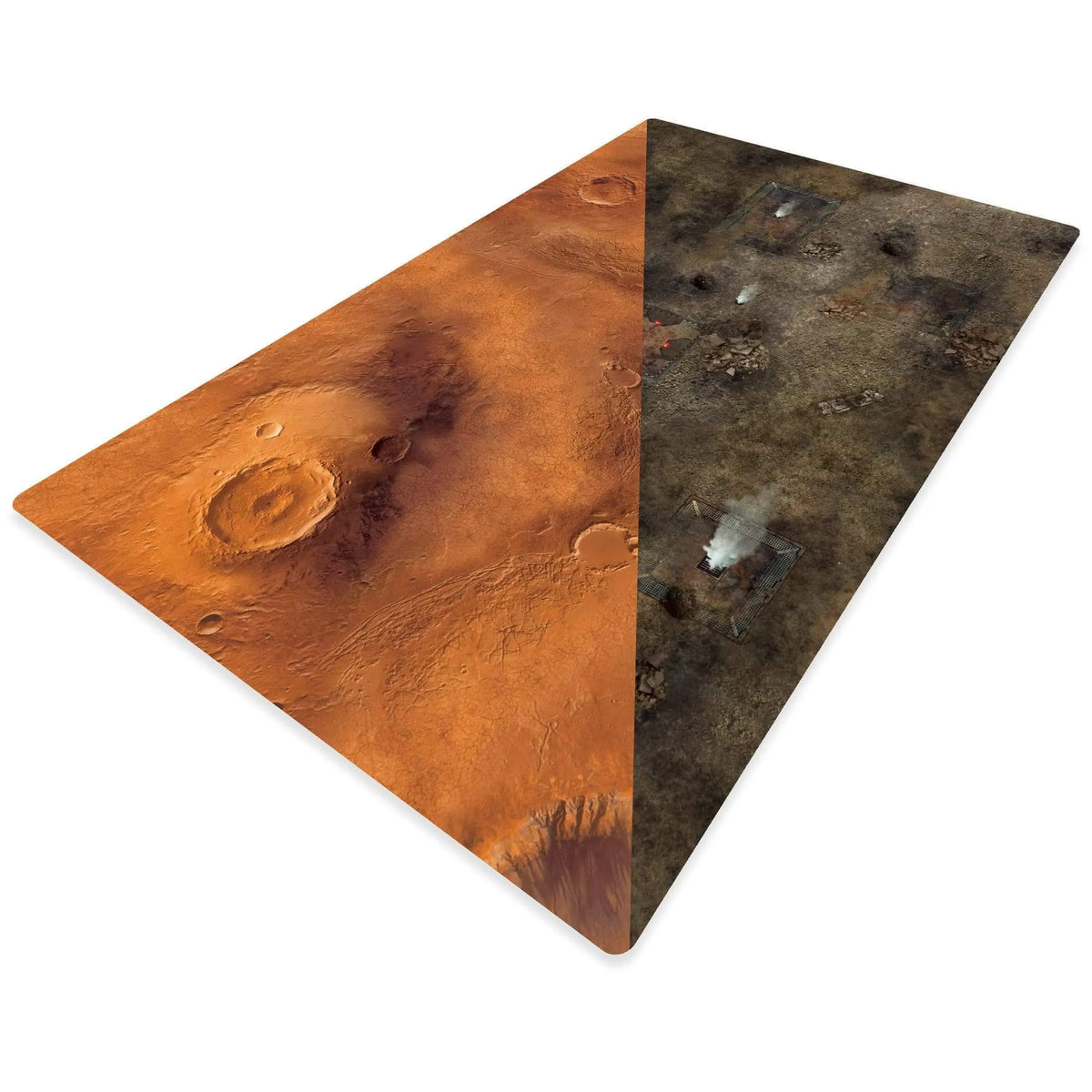 crank-wargame Battle mat Mars / Fog Zone - 72X48 - Game mat Recto Verso