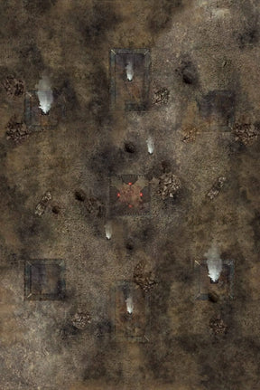 crank-wargame Battle mat Mars / Fog Zone - 72X48 - Game mat Recto Verso