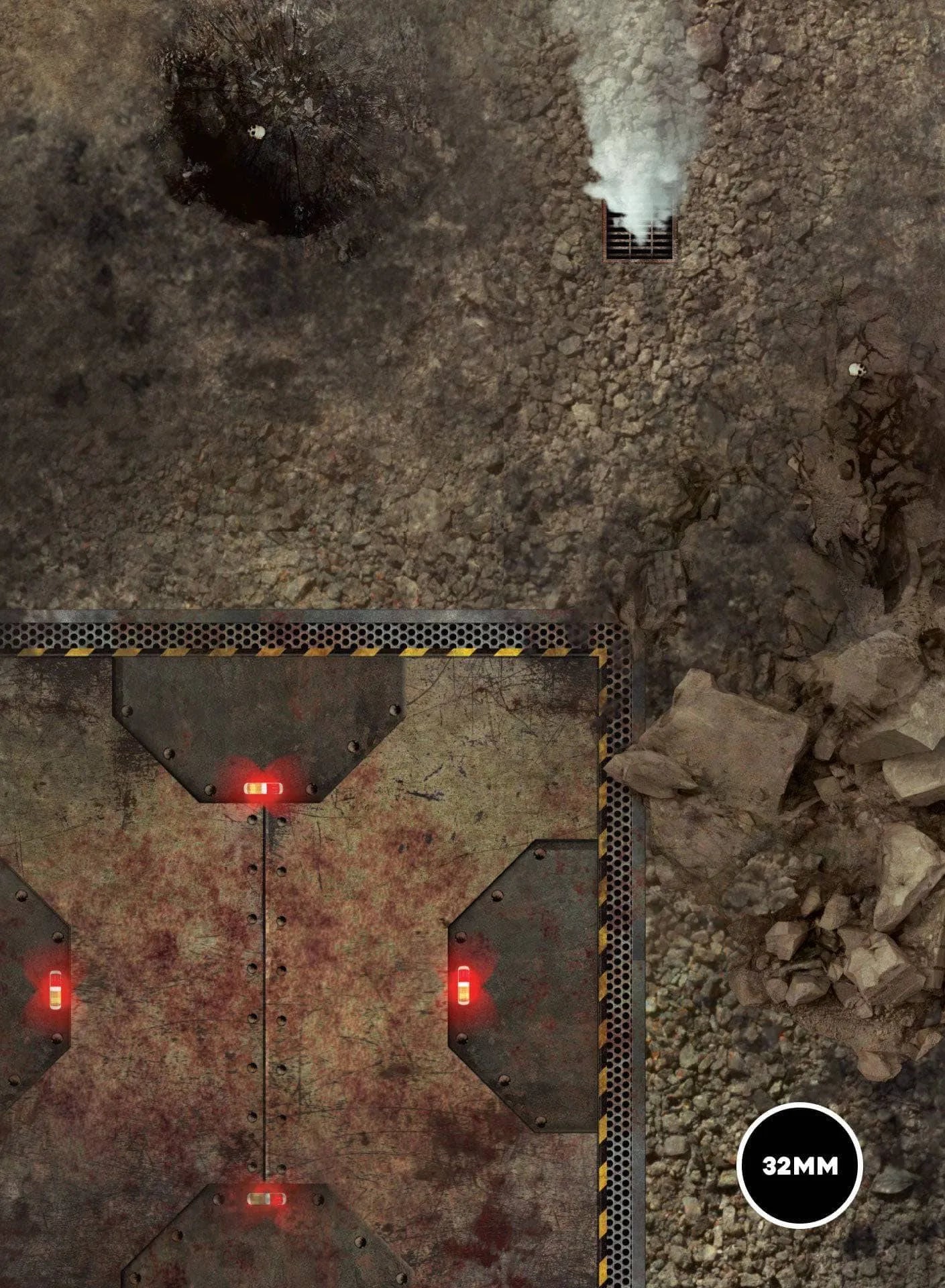 Mars / Fog Zone - 72X48 - Game mat Recto Verso game mat battle mats play mats tapis jeu crank-wargame