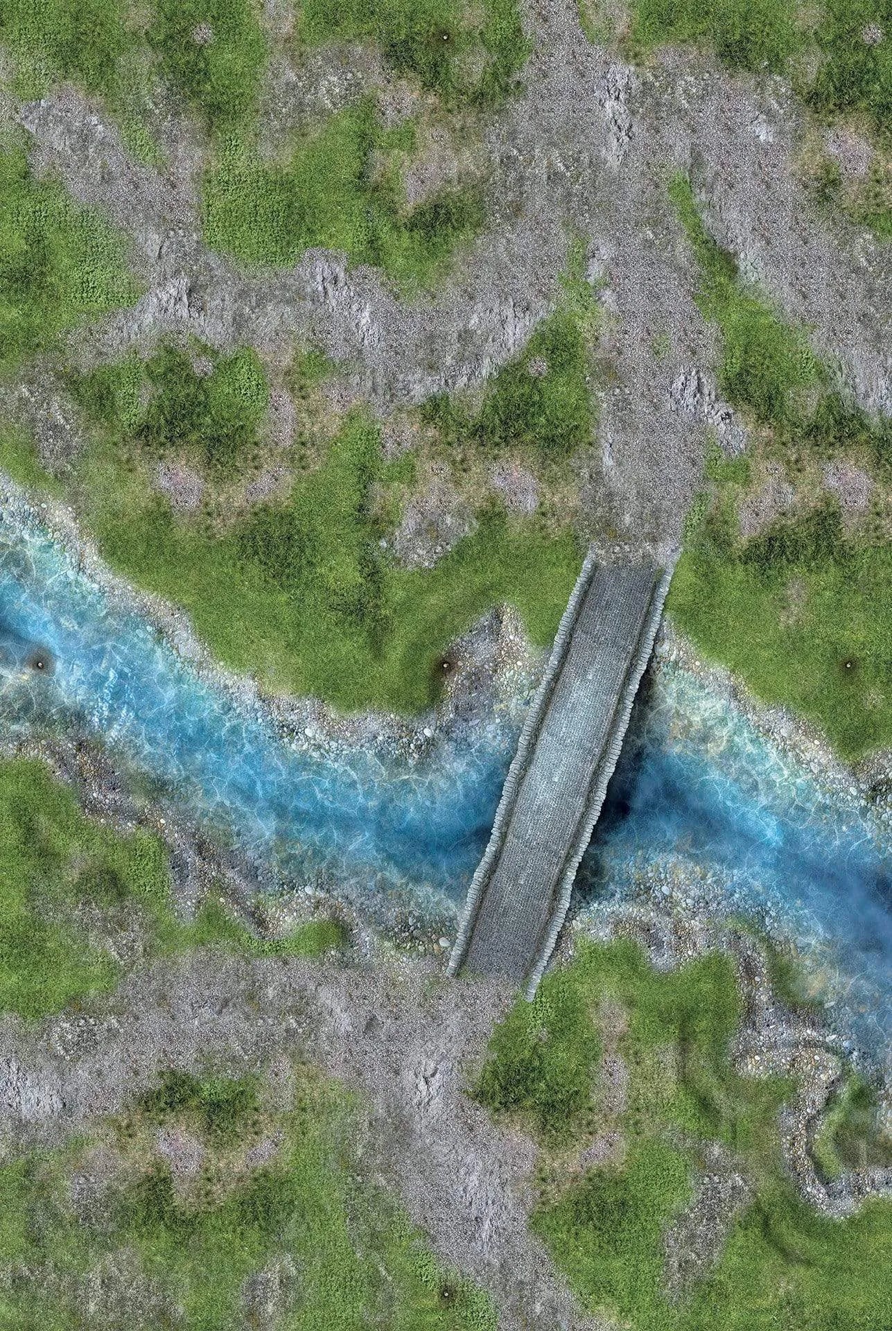 crank-wargame Battle mat River - 72X48 - Game mat Wargame