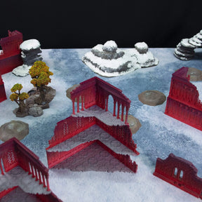 crank-wargame Battle mat ROCK & Snow - 48x48 - Game mat Wargame
